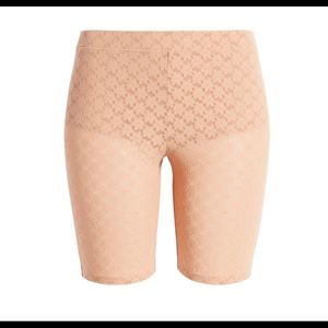 Open Edit Lace Biker Shorts in Tan Mocha NWT